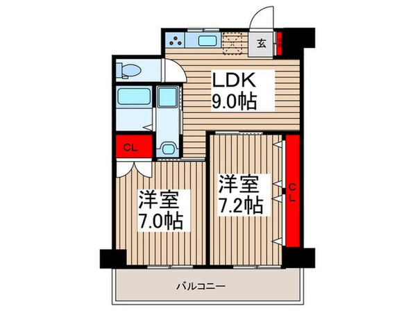 コ－ワハイツの物件間取画像